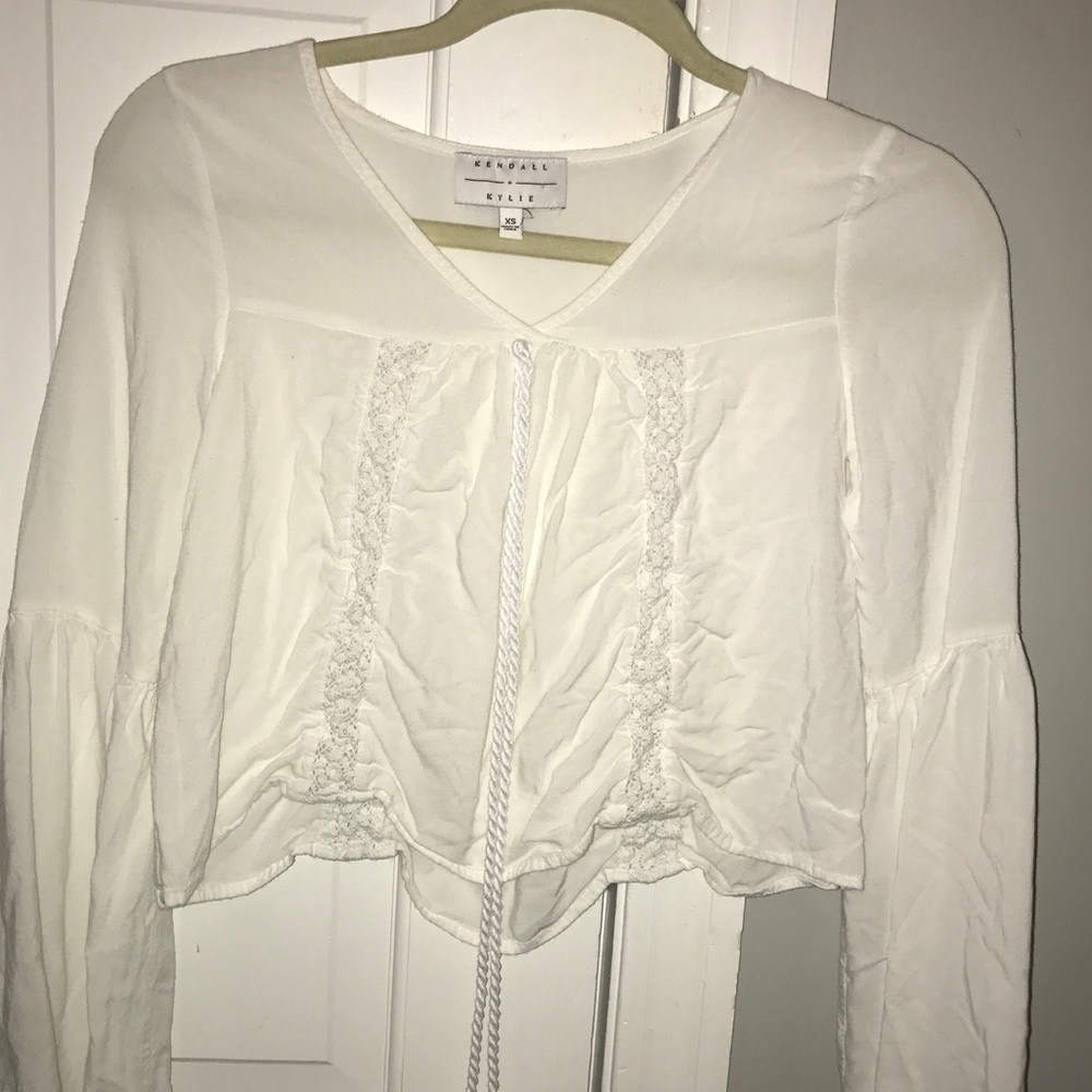 Kendall and Kylie white crop top